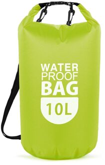 10L Pvc Droog Waterdichte Drijvende Zak Roll Top Dry Bag Water Sport Opbergtas Lichtgewicht Dry Sack Rivier Trekking Tassen groen