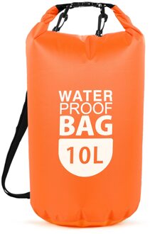10L Pvc Droog Waterdichte Drijvende Zak Roll Top Dry Bag Water Sport Opbergtas Lichtgewicht Dry Sack Rivier Trekking Tassen oranje