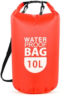 10L Pvc Droog Waterdichte Drijvende Zak Roll Top Dry Bag Water Sport Opbergtas Lichtgewicht Dry Sack Rivier Trekking Tassen rood