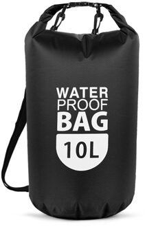 10L Pvc Droog Waterdichte Drijvende Zak Roll Top Dry Bag Water Sport Opbergtas Lichtgewicht Dry Sack Rivier Trekking Tassen zwart