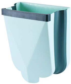 10L Wall Mounted Folding Afvalbak Keukenkast Deur Opknoping Prullenbak Garbage Auto Prullenbak Muur Opvouwbare Keuken Schoonmaken groen