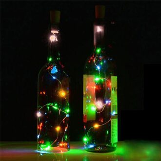 10led Solar Wijn Fles Garland Solar Wijn Fles Lichten Solar Kurk Kerstverlichting Christmas Light Koperen Guirlande Draad String veelkleurig