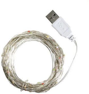 10M 100 Led Licht Snaar Usb Met Afstandsbediening Licht String Zilveren Lijn Licht Snaar Kerst Decoratie Kleine lichten