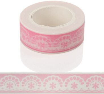 10M * 15Mm Mooie Roze Kant Washi Tape Diy Decoratie Scrapbooking Planner Masking Tape Kawaii Briefpapier Lijm tape