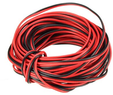 10M 2Pin Auto Motorfiets Elektrische Draad Kabel Rood/Zwart Connector Lijn 22AWG