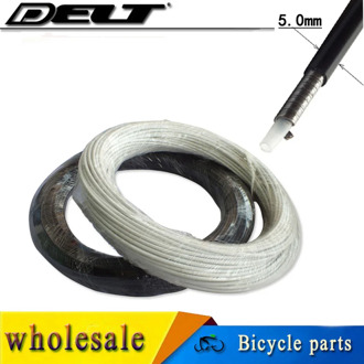 10M 5.0mm MTB Road BMX Mountain bicycle bike cycling black brake cable housing black white bicycle bike parts Accessories
