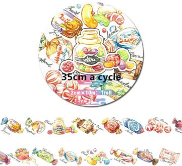 10M Lange Heerlijke Snoep Decoratie Washi Tape Diy Planner Dagboek Scrapbooking Masking Tape Escolar