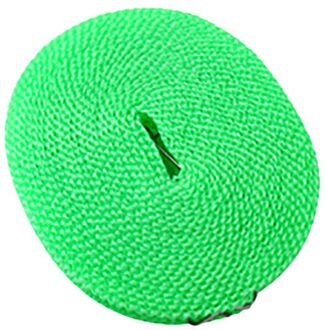 10M Nylon Antislip Waslijn Opknoping Touw Winddicht Drogen Touw Lichtgewicht Opvouwbare Multi-Raster Reizen Outdoor Kleding hangers groen