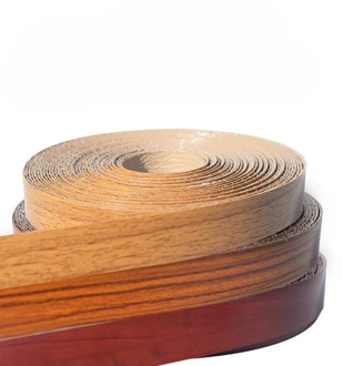 10M Self adhesive Furniture Wood Veneer Decorative Edge Banding PVC for Furniture Cabinet Office Table Wood Surface Edging
