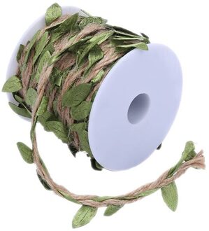 10M Simulatie Groene Bladeren Weven Touw Diy Bruiloft Verjaardag Bruiloft Decoratie Rotan Boeket Verpakking Touw