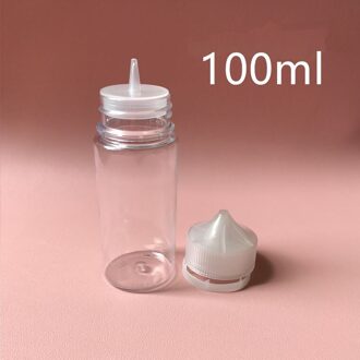 10Ml-120Ml Pet Plastic Lege Dropper Liquid Eye Helder Water Fles Lange Tip Cap 100ml