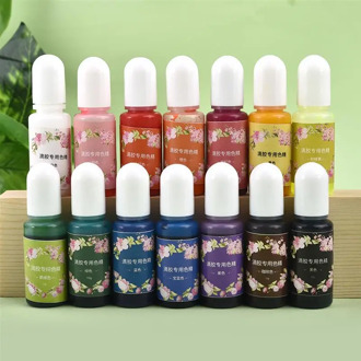 10ml 14 Colors Transparent Resin Epoxy Resin Pigment Liquid Colorant For DIY Resin Jewelry Making Resin Crafts Supplies