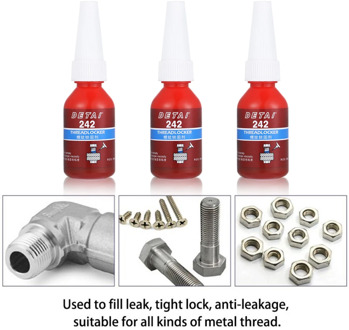 10ml 242 Anaerobic Screw Lock Glue Anti-corrosion Wire Sealing Anti-pressure Blue Thread New Home Improvement Anaerobic Glue