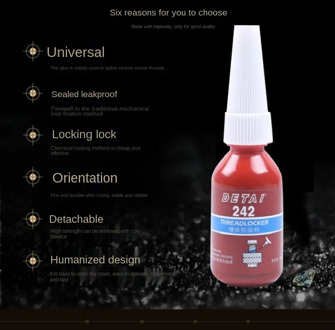 10ml Adhesive Wire Sealing Anti-Corrosion Thread Anti-Pressure Blue 242 Glue Anaerobic Screw Lock New Anaerobic Adhesive