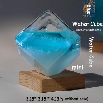 10Ml Desktop Droplet Storm Glas Fles Weersverwachting Voorspeller Monitor Barometer Voor Home Decor Water Cubes # T2G blauw