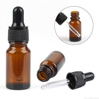 10Ml Glazen Pipet Amber Fles Dropper Voor Aromatherapie Essentiële Olie Hervulbare Flessen Container Fles Make-Up Tool