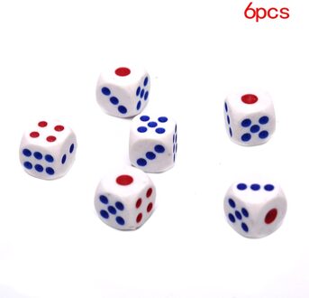 10Mm/16Mm Drinken Dobbelstenen Acryl Wit Ronde Hoek Hexahedron Dobbelstenen Club Party Tafel Spelen Games Rpg Dobbelstenen set 5 Stks/partij