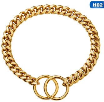 10Mm Kleine En Medium Pet Dog Chain Rvs Titanium Staal Cubaanse Ketting Halsband Ketting Kat Ketting Huisdier accessoires H02 18 inches