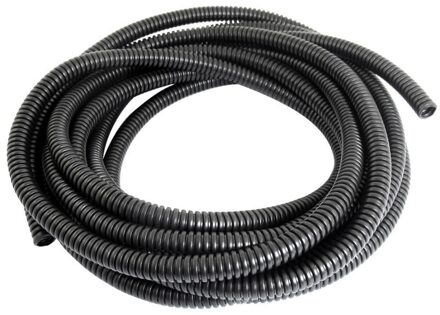 10mm x 13mm Zwart PVC Flexibele Split Geribbelde Buis Draad Kabelgoot 4 m