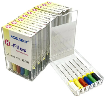 10packs Endodontic Root Canal H Files (Hand Use) Dental H-File 25mm #15-40 Hand Use Files Dentist Tools