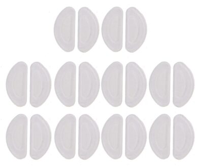 10Pairs Lijm Brillen Neus Pads D Vorm Anti-Slip Zachte Siliconen Neus Pads 649D C-1