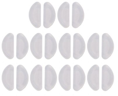 10Pairs Lijm Brillen Neus Pads D Vorm Anti-Slip Zachte Siliconen Neus Pads 649D C-3