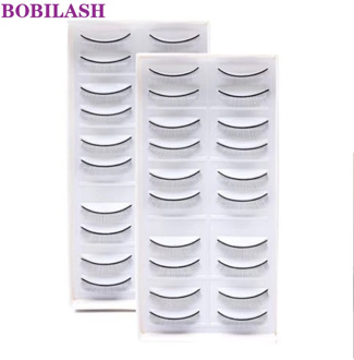10Pairs MakeupTraining Lashes for Beginner False Eyelash Extension Practice Mink Lashes Full Strip Eyelashes Exercise Eye Beauty