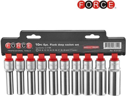 10pc 1/2"DR. 12pt. Flank deep socket set 41018D9