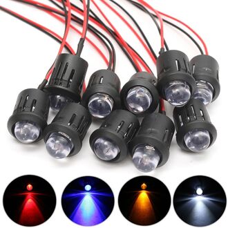 10Pc 10Mm Constante Led Lamp Kraal 12V Pre-Wired Rood Geel Blauw Wit Emitting Diodes Ultra heldere Led Plastic Lampje