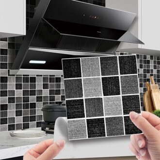 10Pc 3d Kristal Tegel Stickers Diy Waterdichte Zelfklevende Muurstickers Home Decoratie Keuken Woonkamer Wc