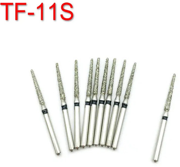 10pc/box Dental Diamond Burs Drill Super Coarse Dia-burs for High Speed Handpieces FG 1.6mm TF-11S