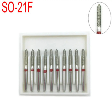 10pc/Boxe Dental Diamond Burs Drill Dental Burs Dia-burs for High Speed Handpiecess Dentist Tools SO-21F