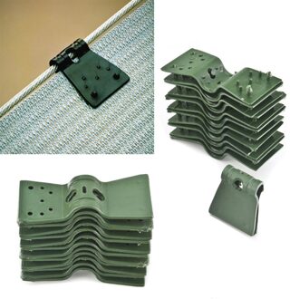 10Pc Houder Fasten Hangen Uitbreiden Schaduwdoek Kassen Schaduw Netto Clips Groene