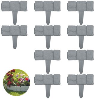 10Pc Imitatie Steen Hek Tuin Plastic Hek Pp Opvouwbare Splicing Hek Tuin Plant Decoratie Flowerbed Frame