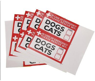 10Pc In Geval Van Nood Rescue Mijn Honden Kat Sticker Vinyl Decal Besparen Huisdier Veiligheid