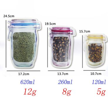 10Pc Rits Verse Zakken Snack Organizer Behoud Koelkast Invriezen Opslag Herbruikbare Jar Zakken Verse Produceren