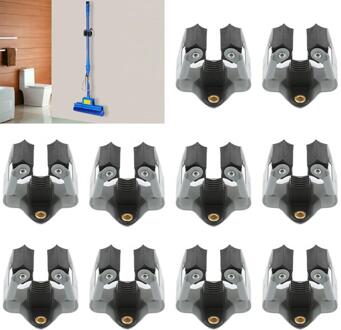 10Pc Wandmontage Mop Organizer Draai Clip Met Schroef Houder Borstel Bezem Hanger Thuis Opslag Rack Badkamer Tuin