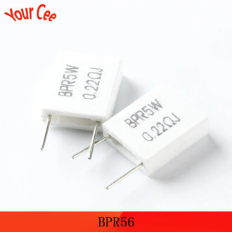 10pcs 0.1R 0.22R 0.25R 0.5R 0.15R 0.33R Ohm BPR56 5W Cement Resistor Non-Inductive Resistor 0.1 0.22 0.25 0.5 0.15 0.33 R Ohm