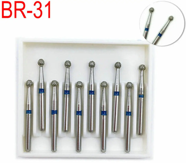 10PCS 1.6mm Dental FG High Speed Burs Dental Teeth Polishing Tool For Dentistry Lab BR-31