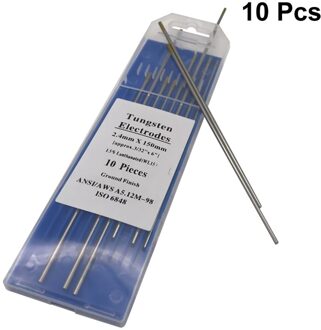 10Pcs/1 Bag Tig Lassen Tungsten Elektroden 1.5% Lanthanated WL15 Wolfraam Elektrode Lassen Staven (1.6Mm X 150Mm) zilver 2
