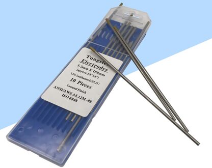 10Pcs/1 Bag Tig Lassen Tungsten Elektroden 1.5% Lanthanated WL15 Wolfraam Elektrode Lassen Staven (1.6Mm X 150Mm) zilver 7