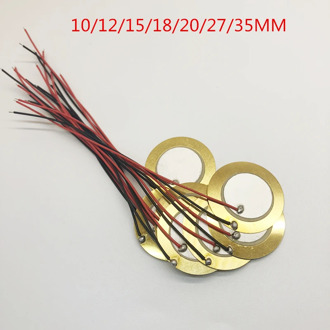 10pcs 10/12/15/18/20/27MM/35MM Buzze Piezoelectric Piezo Ceramic Copper sheet Sounder Sensor Trigger Drum Disc With Copper Wire