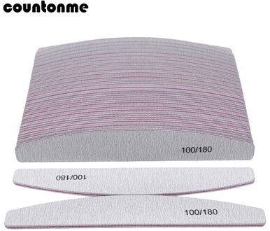 10Pcs 100/180 Nagelvijl schuren polijsten Buffer Blok UV Gel Nail Polijstmachine Manicure Pedicure Gereedschap Nail Care Gereedschap Grey boot