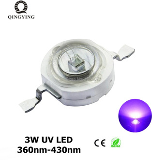 10pcs-100pcs 3W UV High Power LED Light Beads Ultra Violet Purple LED Chip 360nm 365nm 370nm 380nm 390nm 395nm 400nm 405nm 430nm