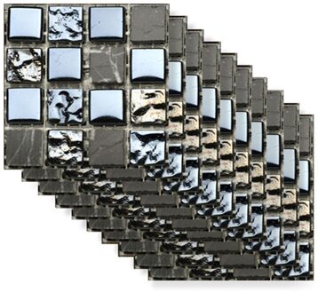 10Pcs 10Cm Retro Tegels Muurstickers Pvc Waterdichte Badkamer Keuken Decals Vloertegels Muurstickers Decoratie Art Mural