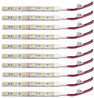 10Pcs 10Cm Waterdicht Blue 5050 Led Strip Verlichting Dc 12V Caravan Boot Auto