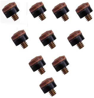 10Pcs 10Mm Schroef Op Cue Tips Voor Pool Snooker Biljart Vervangende Onderdelen Indoor Entertainment Snooker Accessoires