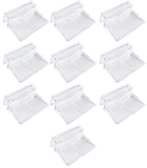 10Pcs 10Mm Vis Tank Cover Houder Acryl Ondersteuning Beugel (Transparante Kleur) Woondecoratie Accessoires