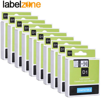 10pcs 12mm 45013 Black on white compatible dymo D1 12mm label printer 45013 laminated label tapes for LM 160 280 label maker