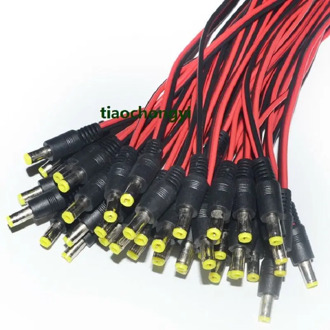10pcs 12V 5.5x2.1mm Male DC Power Socket Jack Connector Cable Plug Wire